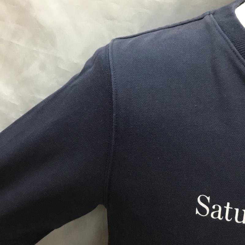 サタデーズ ニューヨークシティ Saturdays NYC トレーナー 長袖 XS ロゴ、文字 紺 / ネイビー /  メンズ USED 古着 中古 10121822