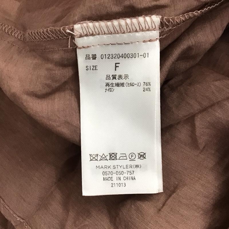 ムルーア MURUA シャツ、ブラウス 長袖 シアーシャツ FREE 無地 茶 / ブラウン /  レディース USED 古着 中古 10130873