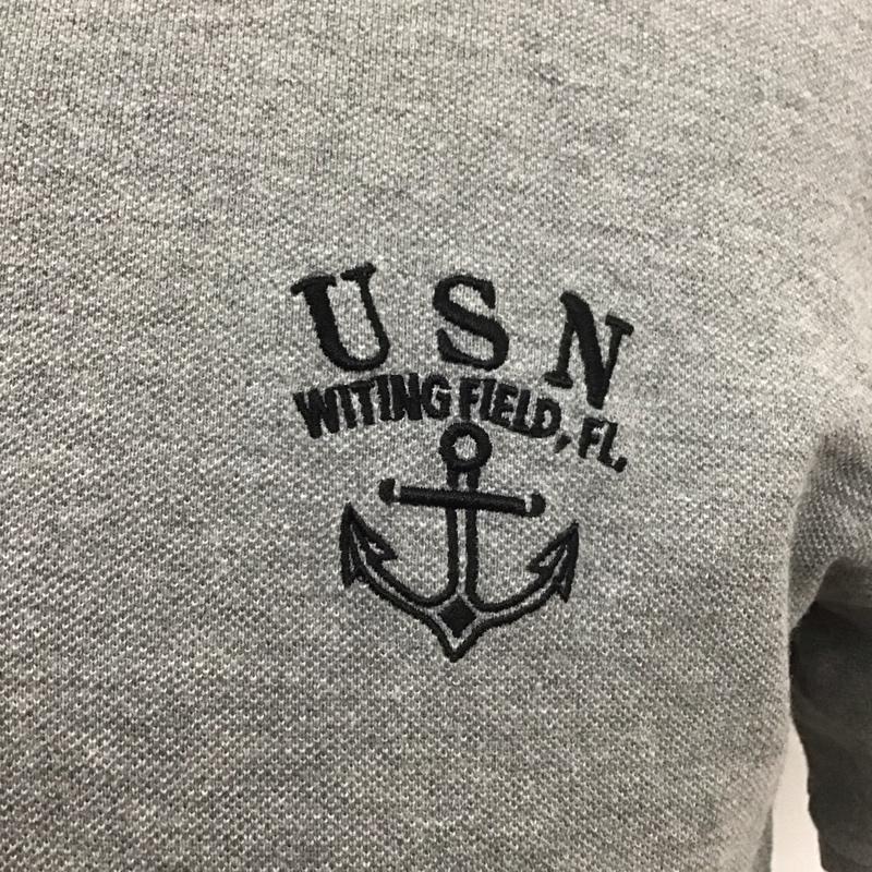 バズリクソンズ Buzz Rickson s ポロシャツ 半袖 半袖ポロシャツ カラーシャツ 半袖カットソー XL ロゴ、文字 灰 / グレー /  メンズ USED 古着 中古 10113108