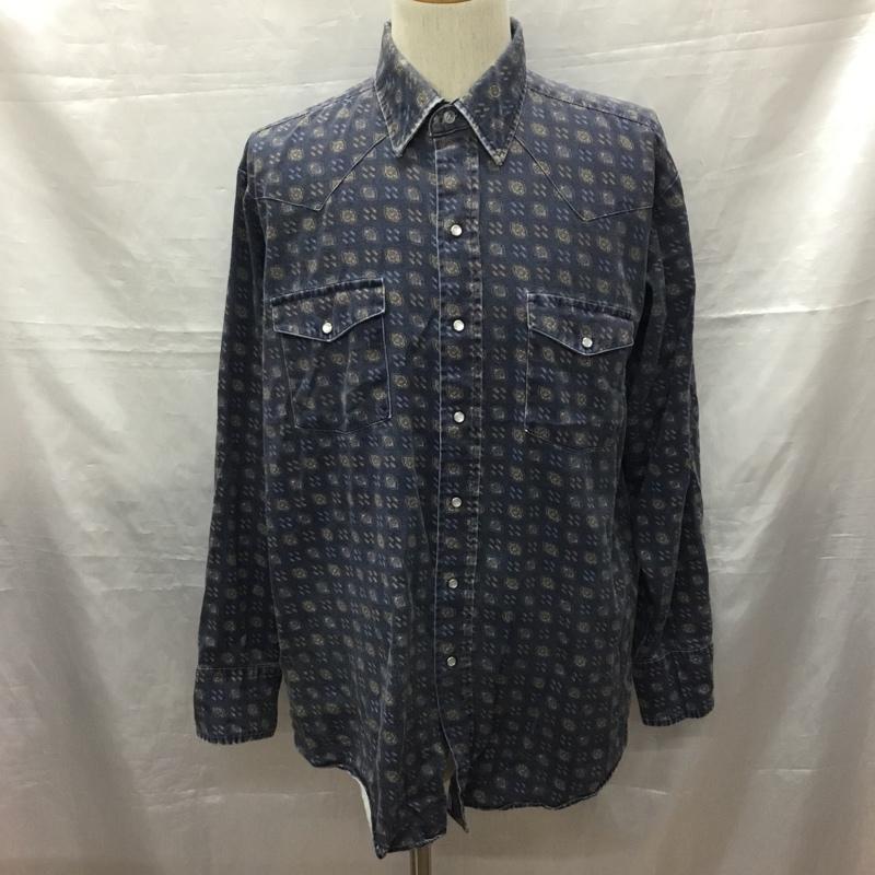 古着 USED シャツ、ブラウス 長袖 長袖シャツ カラーシャツ ポケットシャツ 長袖カットソー 総柄シャツ L プリント マルチカラー / マルチカラー /  メンズ USED 古着 中古 10120696