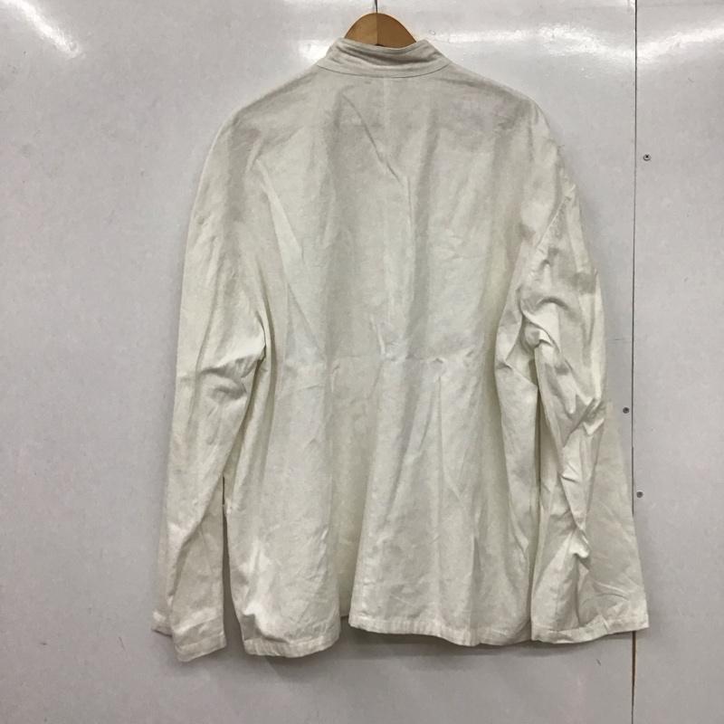 古着 USED ジャケット、上着 ジャケット、ブレザー ノーカラージャケット アウター フロントボタン 無地 白 / ホワイト /  メンズ USED 古着 中古 10144762