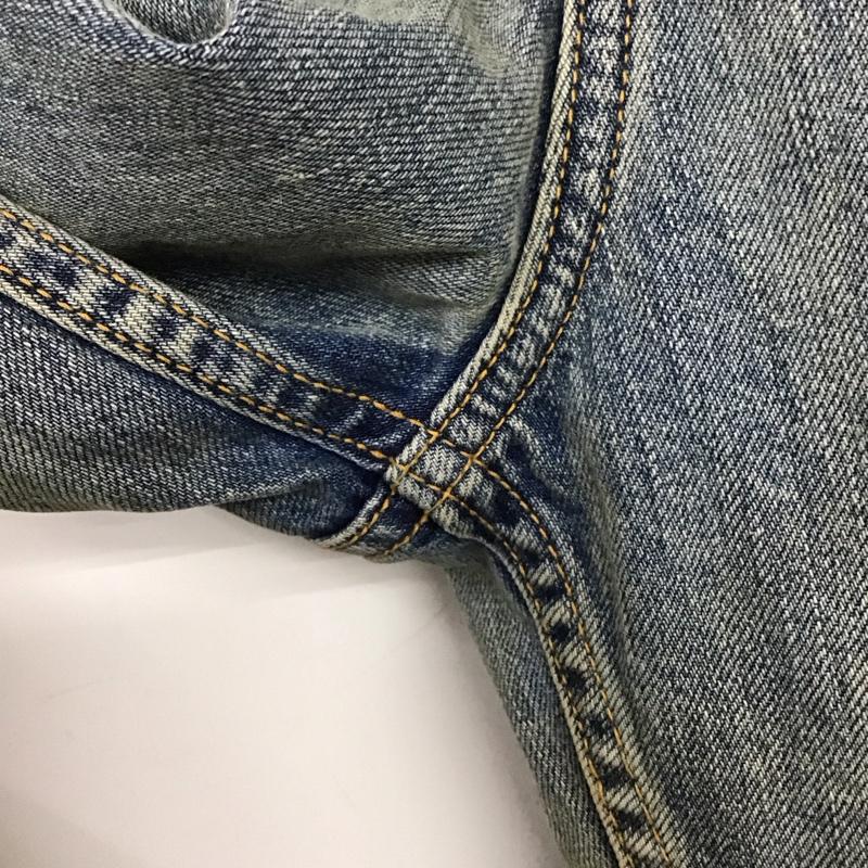 アンセルム ANCELLM パンツ デニム、ジーンズ anc-pt78 AGINGSTRAIGHT5PDENIMPANTS ボトム 3 ダメージ加工 インディゴ / インディゴ /  メンズ USED 古着 中古 10143453