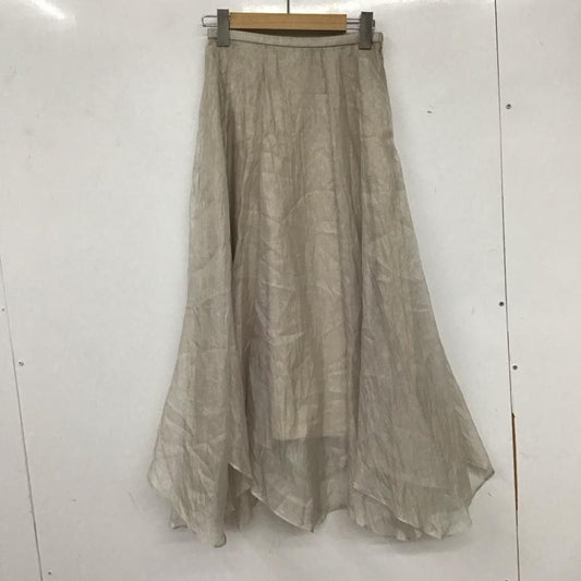 スナイデル SNIDEL スカート ロングスカート SWFS211180 シャイニーシアースカート FREE 無地 アイボリー / アイボリー /  レディース USED 古着 中古 10136823