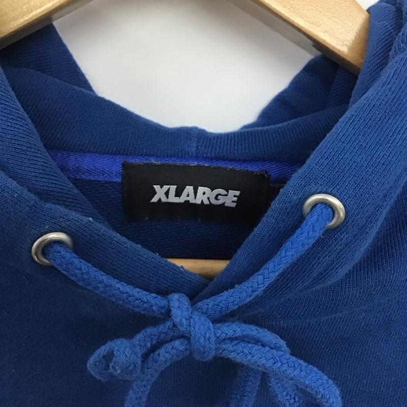 エクストララージ XLARGE パーカー 長袖 長袖パーカー プルオーバーパーカー スウェット M ロゴ、文字 青 / ブルー /  メンズ USED 古着 中古 10142391