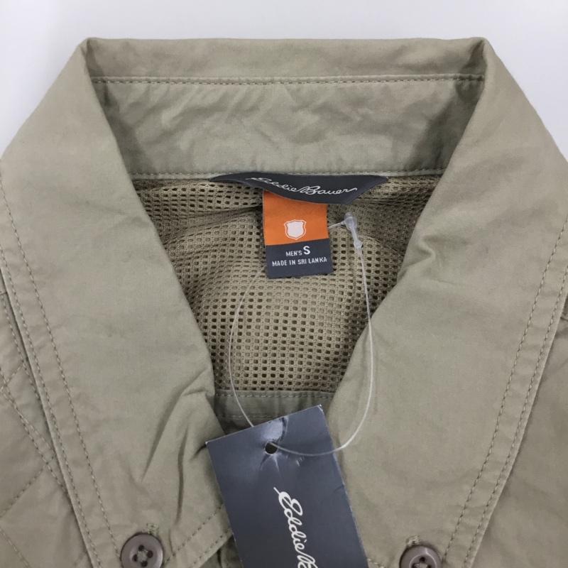 エディーバウアー Eddie Bauer シャツ、ブラウス 半袖 タグ付き ミリタリーシャツ S 無地 ベージュ / ベージュ /  メンズ USED 古着 中古 10112868