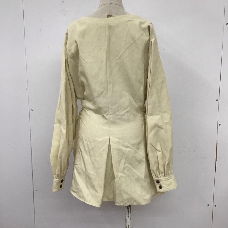 マウジー MOUSSY シャツ、ブラウス 長袖 029EAA30-5270 Vネック FREE 無地 アイボリー / アイボリー /  レディース USED 古着 中古 10108232