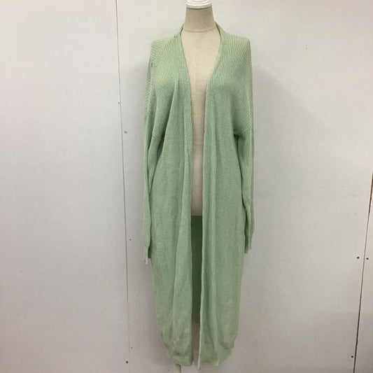 マーキュリーデュオ MERCURYDUO カーディガン 長袖 001510505301 畦Vネックニットロングカーディガン ニットロングカーディガン FREE 無地 緑 / グリーン /  レディース USED 古着 中古 10109248