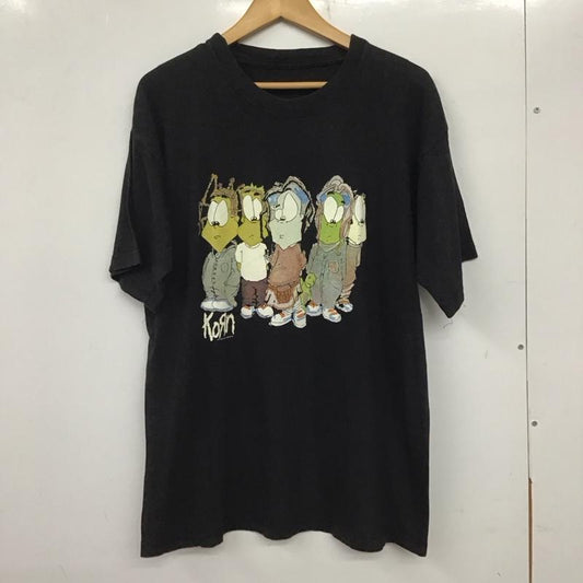 古着 USED Tシャツ 半袖 半袖カットソー プリントTシャツ コピーライト 2001年 バンドT korn プリント 黒 / ブラック /  メンズ USED 古着 中古 10137156