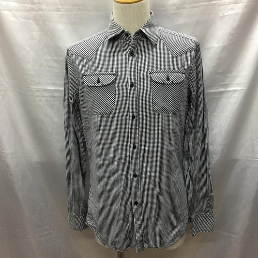 ディーゼル DIESEL シャツ、ブラウス 長袖 長袖シャツ カラーシャツ ポケットシャツ 長袖カットソー チェックシャツ S チェック 白 / ホワイト / X 黒 / ブラック /  メンズ USED 古着 中古 10117723