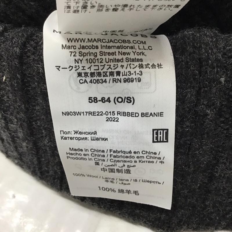マークジェイコブス MARCJACOBS 帽子 ニット帽 N903W17RE22 The Ribbed Beanie ロゴ、文字 チャコールグレー / チャコールグレー /  メンズ USED 古着 中古 10118152
