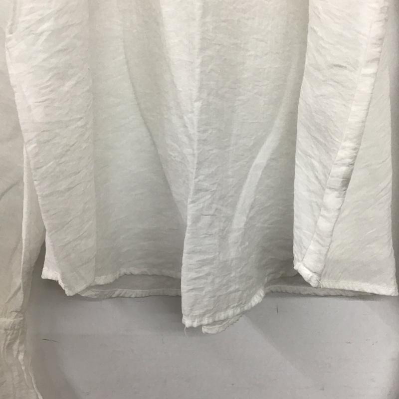 ミスティック mystic シャツ、ブラウス 長袖 長袖カットソー 無地カットソー フレアシャツ FREE 無地 白 / ホワイト /  レディース USED 古着 中古 10143776