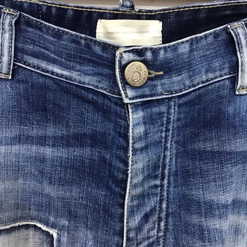 プレミアムムードデニムスーペリア PREMIUM MOOD DENIM SUPERIOR パンツ デニム、ジーンズ デニムパンツ スリムパンツ ストレッチパンツ ジーンズ 36 ダメージ加工 インディゴ / インディゴ /  メンズ USED 古着 中古 10119454