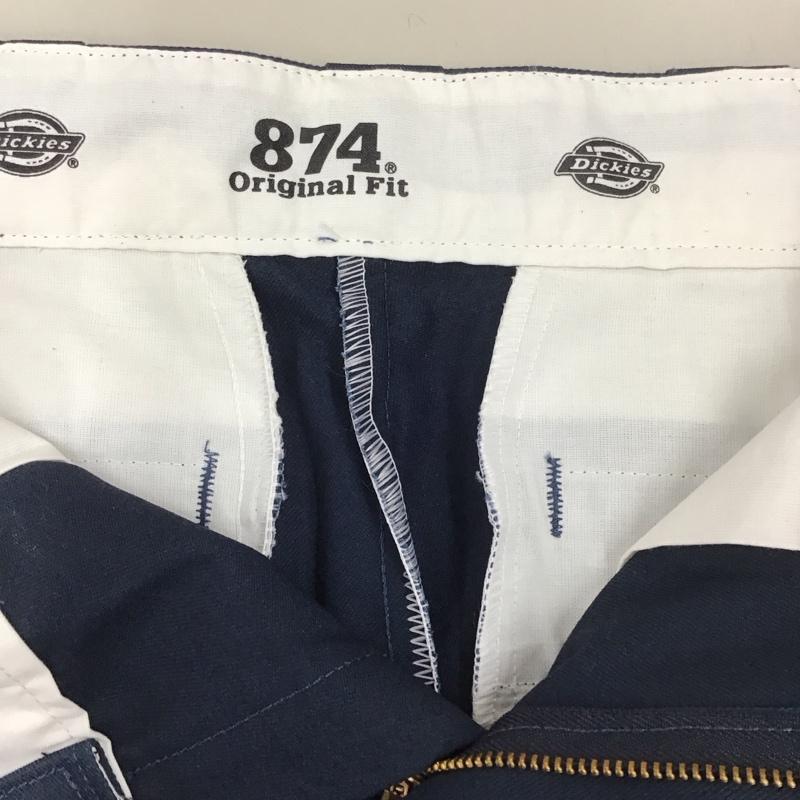 ディッキーズ Dickies パンツ ワークパンツ、ペインターパンツ ワークパンツ カジュアルパンツ ワイドパンツ センタータックパンツ 32インチ 無地 紺 / ネイビー /  メンズ USED 古着 中古 10110987