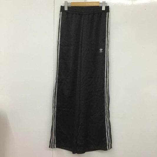 アディダス adidas パンツ ワークパンツ、ペインターパンツ h37822 アディカラークラシックスサテンパンツ ジャージ ワイドパンツ L ロゴ、文字 黒 / ブラック /  レディース USED 古着 中古 10106220