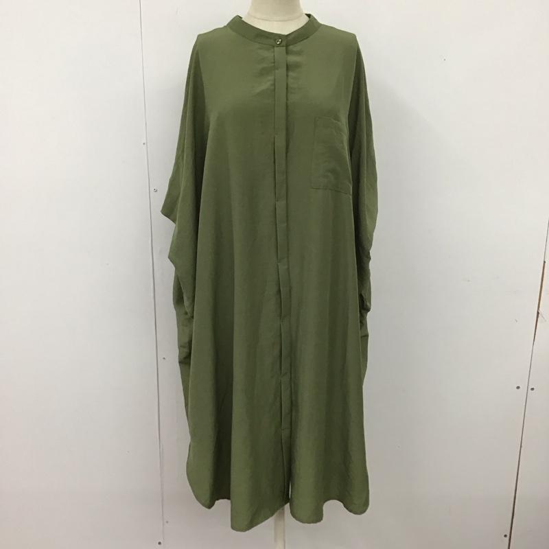 レプシィム LEPSIM ワンピース ロングスカート LPS90415AD サラキレポンチョ チュニック バンドカラー FREE 無地 カーキ / カーキ /  レディース USED 古着 中古 10123192