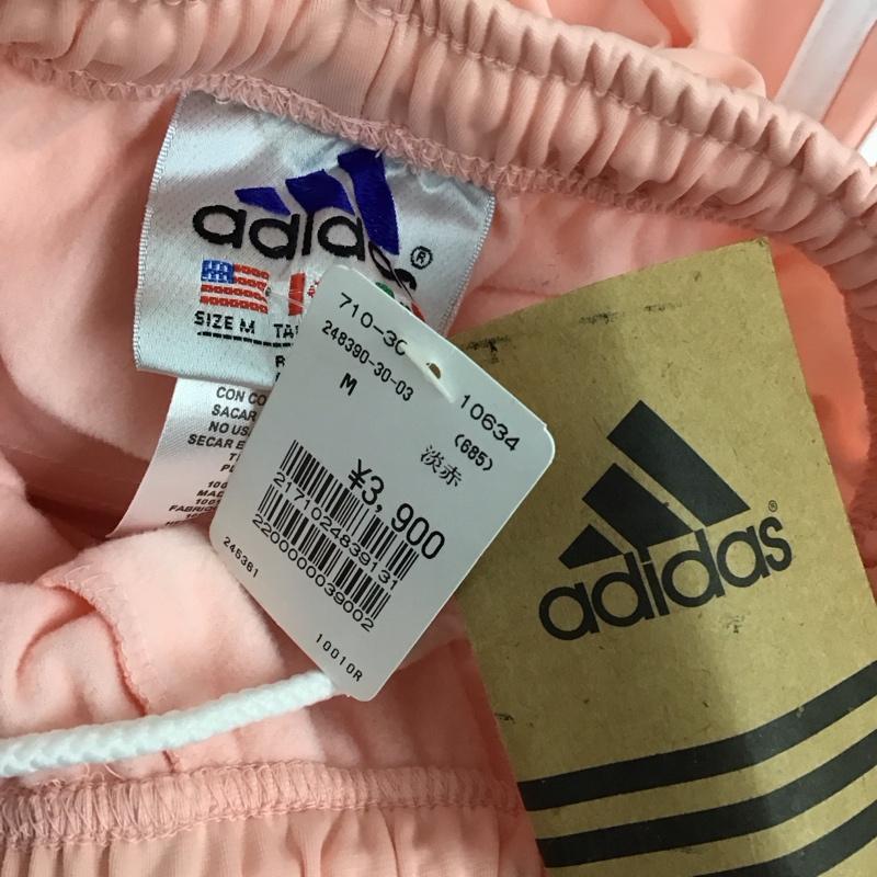 アディダス adidas パンツ ワークパンツ、ペインターパンツ ジャージ パンツ ワイドパンツ カジュアルパンツ M ロゴ、文字 桃 / ピンク /  レディース USED 古着 中古 10123974