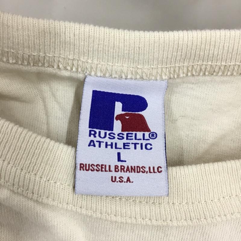 ラッセルアスレティック Russell Athletic Tシャツ 半袖 RCW-20132AT クルーネック L ロゴ、文字 ベージュ / ベージュ /  メンズ USED 古着 中古 10119331