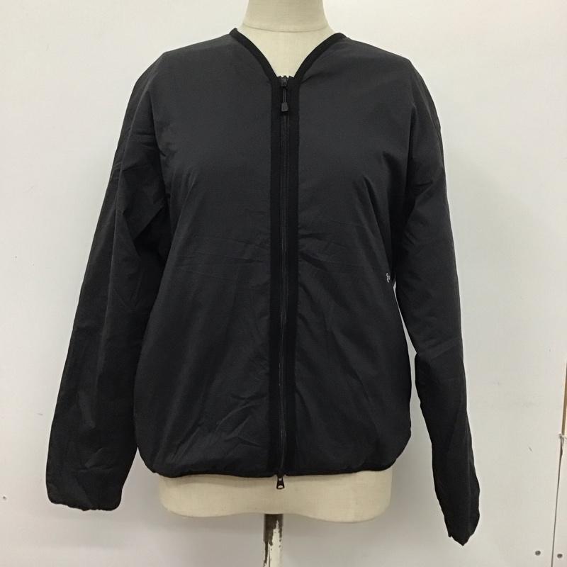 ジムマスター gym master ジャケット、上着 ジャケット、ブレザー GY-A0060 PRN インサレーション カラーレス ジャケット 中綿ジャケット ロゴ、文字 黒 / ブラック /  レディース USED 古着 中古 10124982