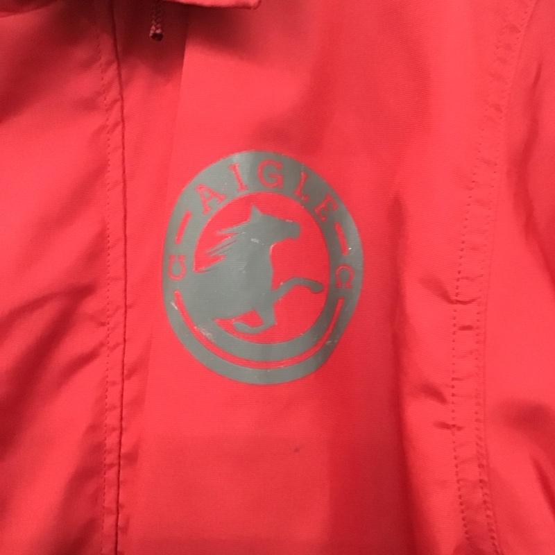エーグル AIGLE ジャケット、上着 ジャンパー、ブルゾン ジップアップジャケット ナイロンジャケット アウター XS ロゴ、文字 赤 / レッド /  メンズ USED 古着 中古 10136169