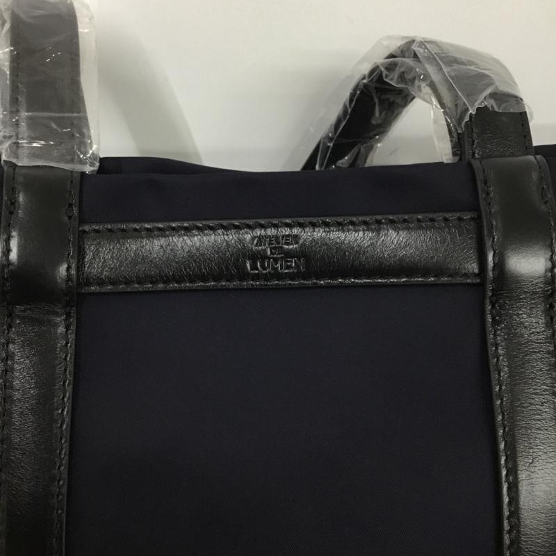 アトリエ・ド・ルメン Atelier de LUMEN トートバッグ トートバッグ VOYAGE SHOPPER BAG ロゴ、文字 紺 / ネイビー / X 黒 / ブラック /  メンズ USED 古着 中古 10145200
