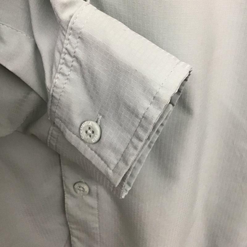 コロンビア Columbia シャツ、ブラウス 長袖 長袖シャツ カラーシャツ ボタンダウンシャツ M ロゴ、文字 緑 / グリーン /  メンズ USED 古着 中古 10132429