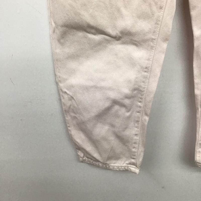 ザラ ZARA パンツ デニム、ジーンズ デニムパンツ ワイドパンツ カジュアルパンツ 38インチ 無地 桃 / ピンク /  レディース USED 古着 中古 10149566