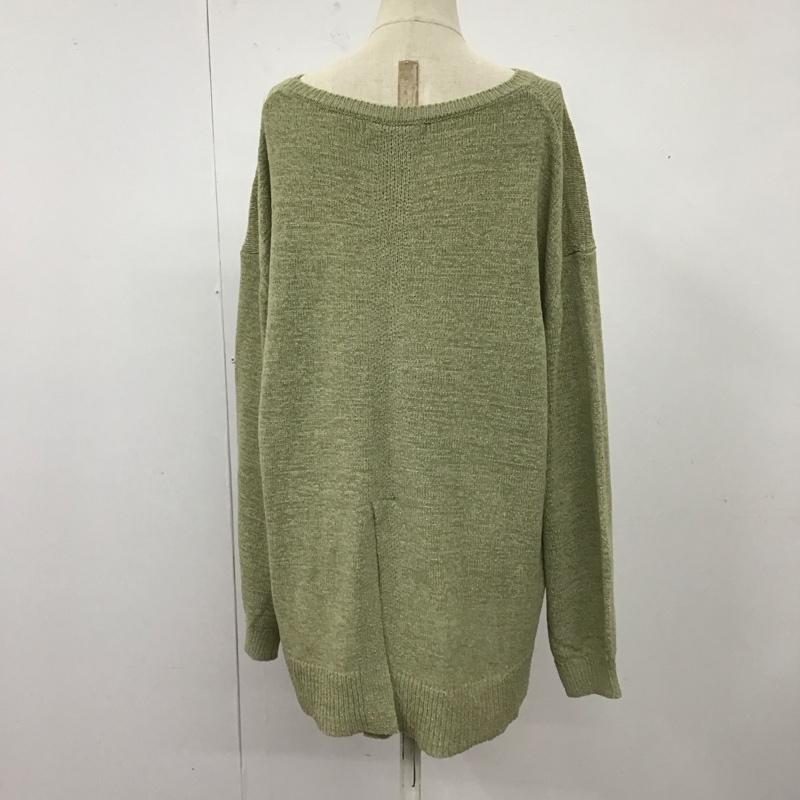 ナノユニバース nano・universe ニット、セーター 長袖 FREE 無地 緑 / グリーン /  レディース USED 古着 中古 10121182