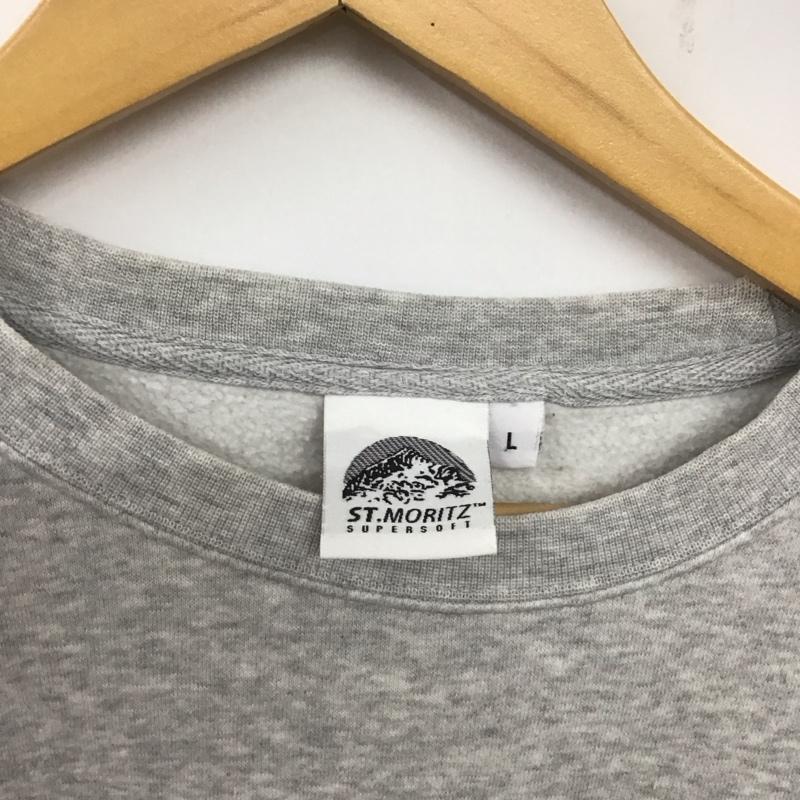 サンモリッツ・スーパーソフト ST.MORITZ SUPERSOFT トレーナー 長袖 長袖 L プリント 灰 / グレー /  メンズ USED 古着 中古 10138553