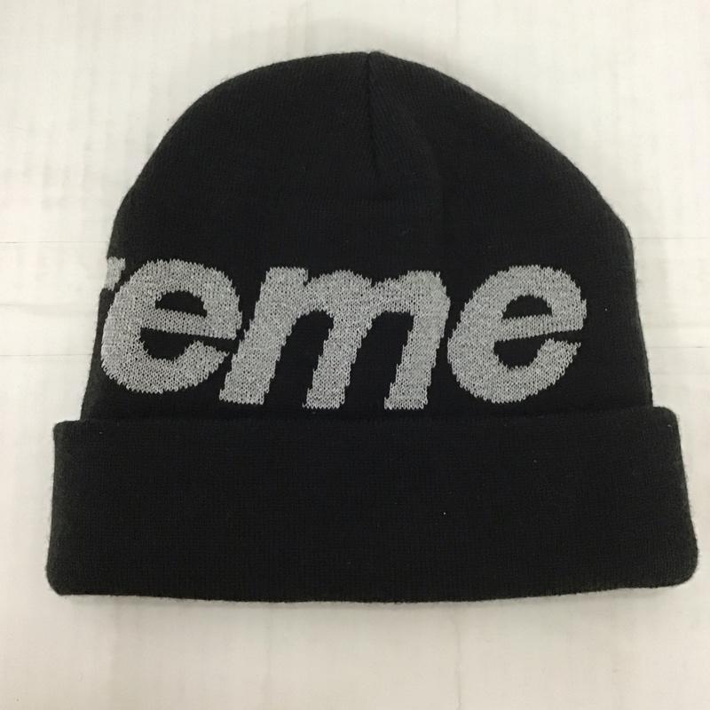シュプリーム Supreme 帽子 ニット帽 Big Logo Beanie ロゴ、文字 黒 / ブラック /  メンズ USED 古着 中古 10111529