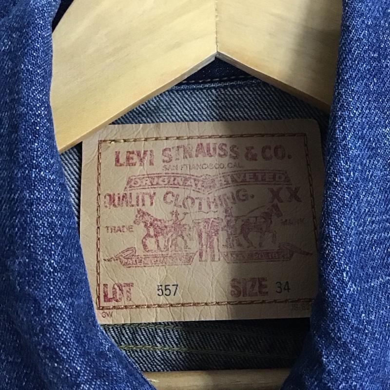 リーバイストラウスアンドコー Levi Strauss & co. ジャケット、上着 ジャケット、ブレザー デニムジャケット カラージャケット 長袖ジャケット ブルゾン 34 ロゴ、文字 インディゴ / インディゴ /  メンズ USED 古着 中古 10118251