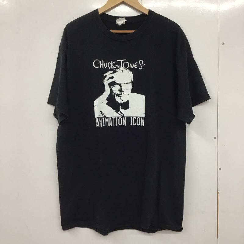 古着 USED Tシャツ 半袖 半袖カットソー プリントTシャツ クルーネックカットソー chucktones XL プリント 黒 / ブラック /  メンズ USED 古着 中古 10134005