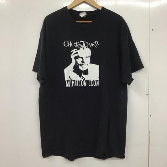 古着 USED Tシャツ 半袖 半袖カットソー プリントTシャツ クルーネックカットソー chucktones XL プリント 黒 / ブラック /  メンズ USED 古着 中古 10134005