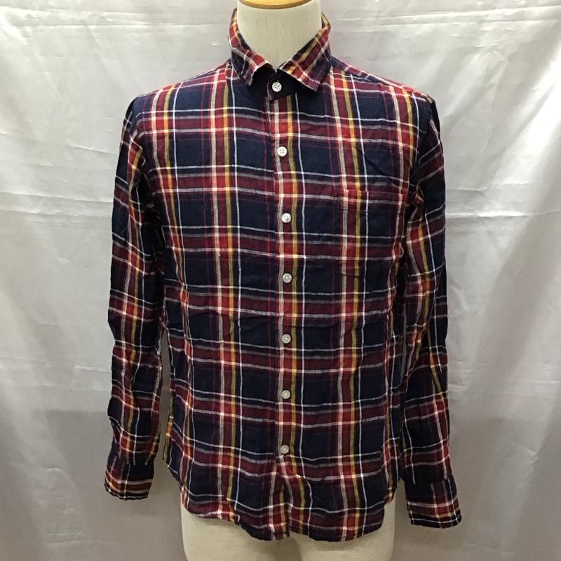 グローバルワーク GLOBAL WORK シャツ、ブラウス 長袖 GW021502NP フレンチリネン S チェック メンズ USED 古着 中古 10116835