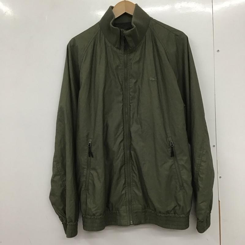 ラコステ LACOSTE ジャケット、上着 ジャケット、ブレザー ジップアップジャケット アウター ラグラン スタンドネック ロゴ、文字 カーキ / カーキ /  メンズ USED 古着 中古 10133237
