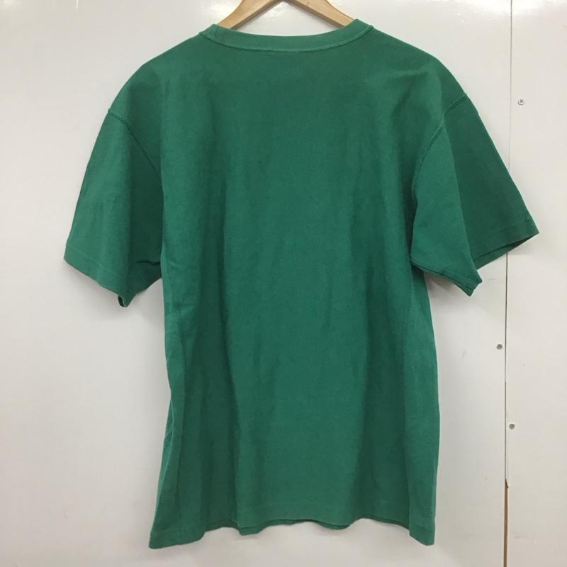 チャンピオン Champion Tシャツ 半袖 半袖カットソー プリントTシャツ クルーネックカットソー L ロゴ、文字 緑 / グリーン /  メンズ USED 古着 中古 10149194