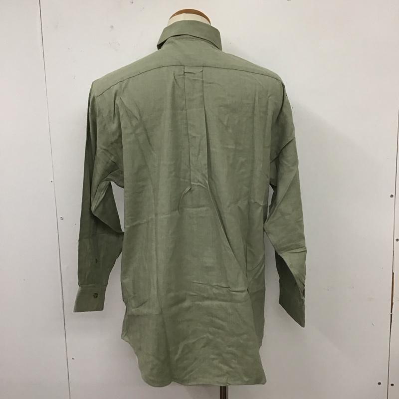 ブルックスブラザーズ BROOKS BROTHERS シャツ、ブラウス 長袖 長袖シャツ カラーシャツ ポケットシャツ 長袖カットソー M ストライプ 緑 / グリーン /  メンズ USED 古着 中古 10112544