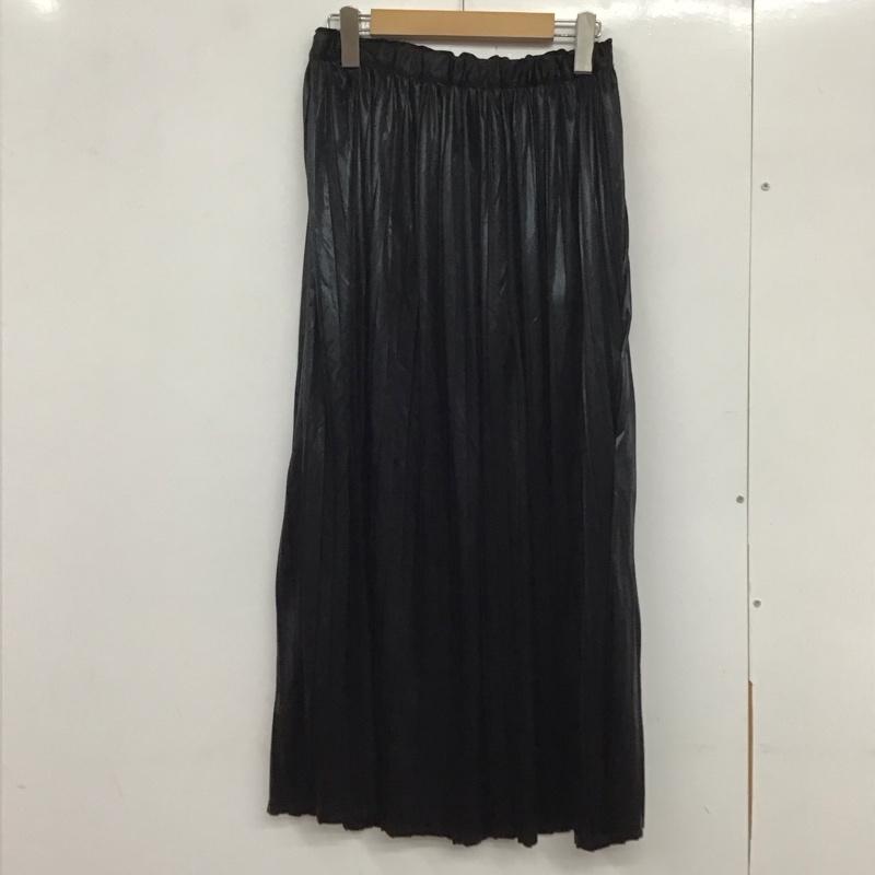 ローリーズファーム LOWRYS FARM スカート ロングスカート プリーツスカート FREE 無地 黒 / ブラック /  レディース USED 古着 中古 10131657