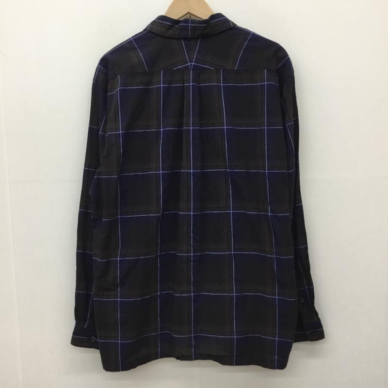 ディセンダント DESCENDANT シャツ、ブラウス 長袖 3 チェック 青 / ブルー /  メンズ USED 古着 中古 10134792