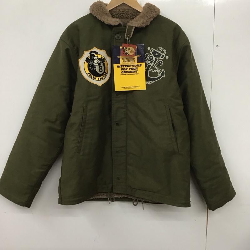 トイズマッコイ TOYS McCOY ジャケット、上着 ジャケット、ブレザー tmj2323 N-1デッキジャケット アメカジ ミリタリー アウター felix thecat 40 ロゴ、文字 カーキ / カーキ /  メンズ USED 古着 中古 10139014