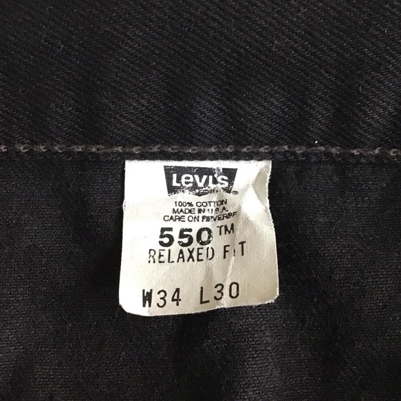リーバイストラウスアンドコー Levi Strauss & co. パンツ デニム、ジーンズ デニムパンツ ストレートパンツ ワイドパンツ カジュアルパンツ 90s usa製 34 無地 黒 / ブラック /  メンズ USED 古着 中古 10115130