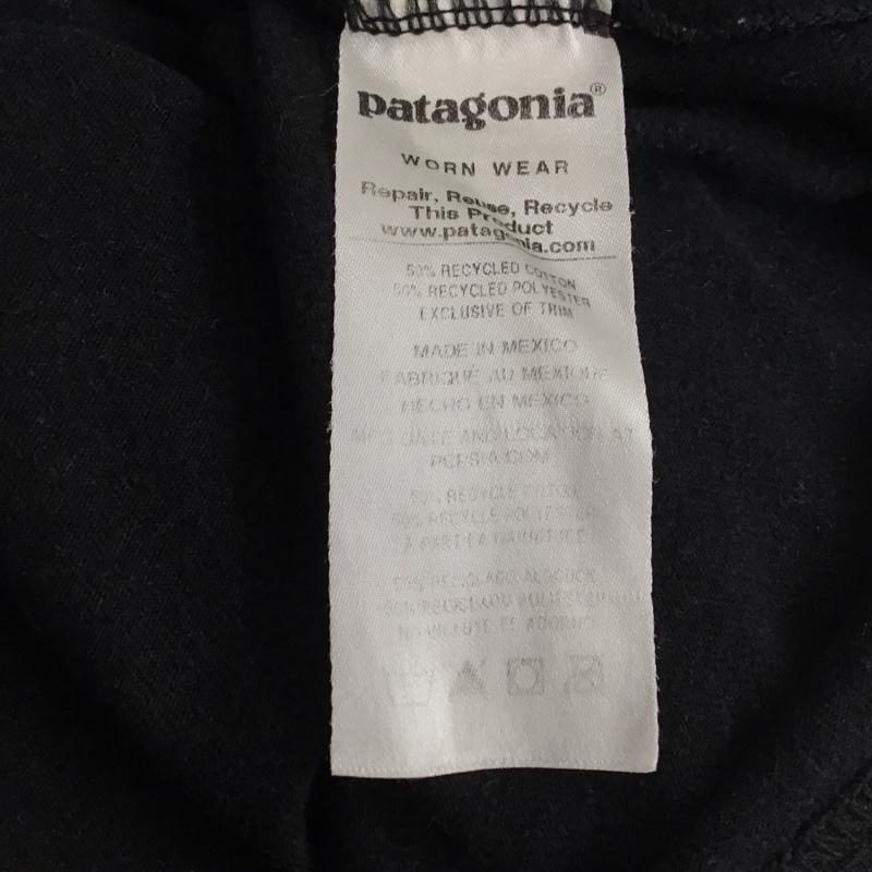 パタゴニア patagonia Tシャツ 半袖 半袖カットソー プリントTシャツ クルーネックカットソー S ロゴ、文字 黒 / ブラック /  メンズ USED 古着 中古 10140102