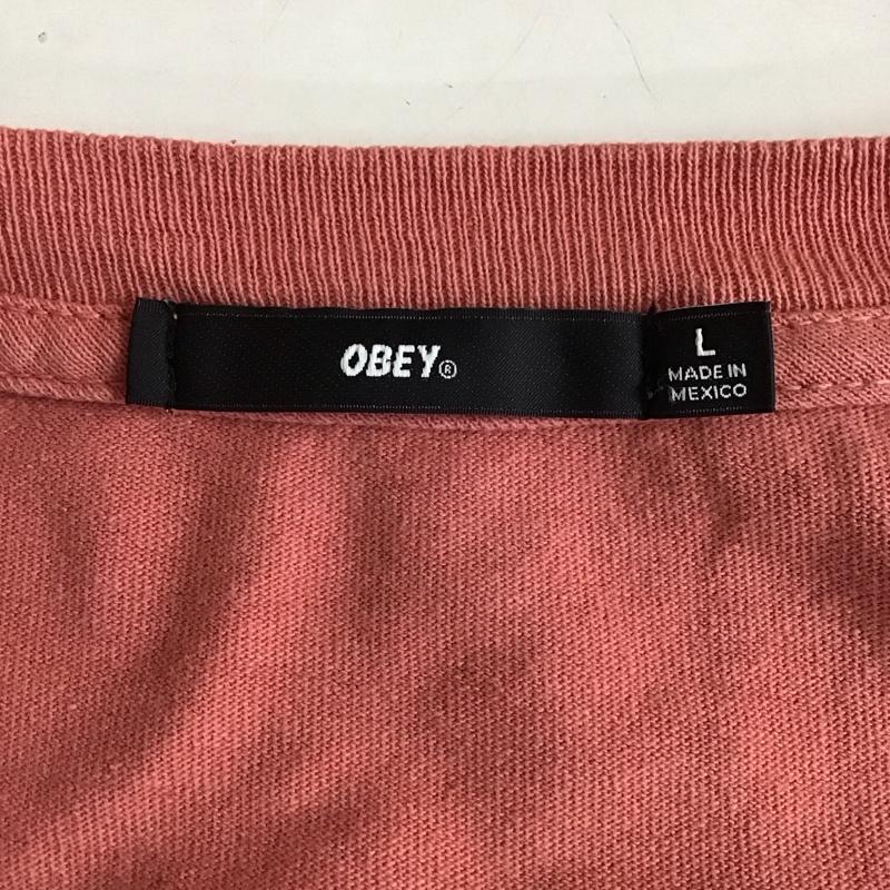 オベイ OBEY カットソー 長袖 長袖カットソー プリントカットソー クルーネック L プリント マルチカラー / マルチカラー /  メンズ USED 古着 中古 10127736