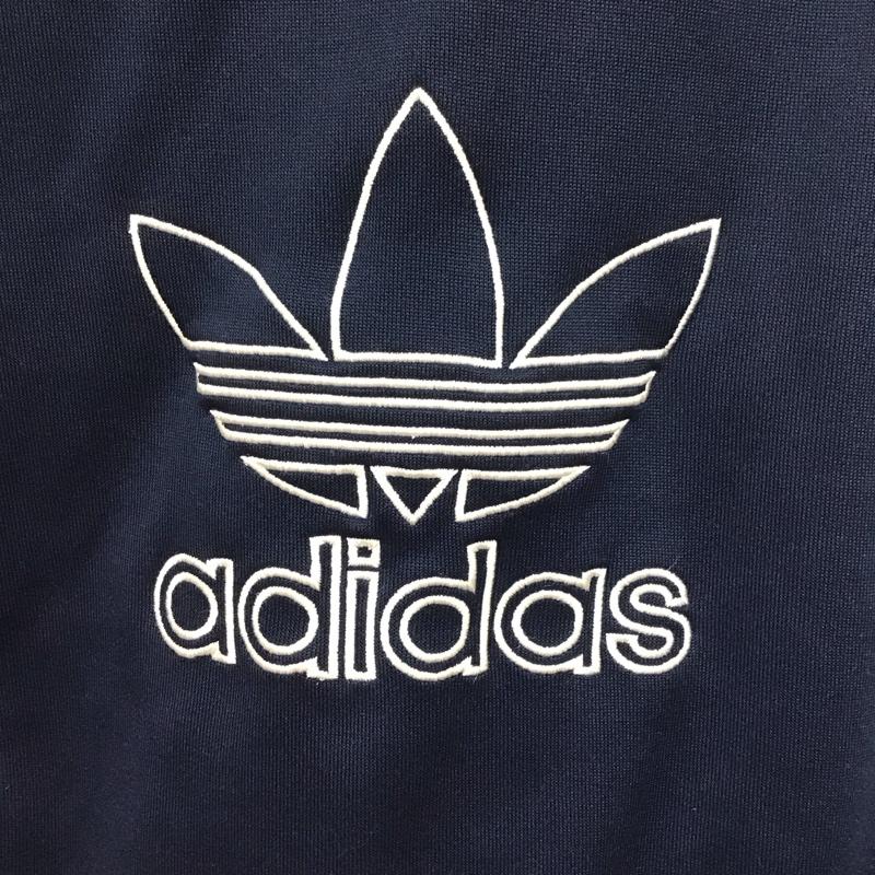 アディダス adidas ジャケット、上着 ジャケット、ブレザー ジップアップジャケット ジャンパー ジャケット カジュアルジャケット アウター L ロゴ、文字 紺 / ネイビー / X 緑 / グリーン /  メンズ USED 古着 中古 10124765
