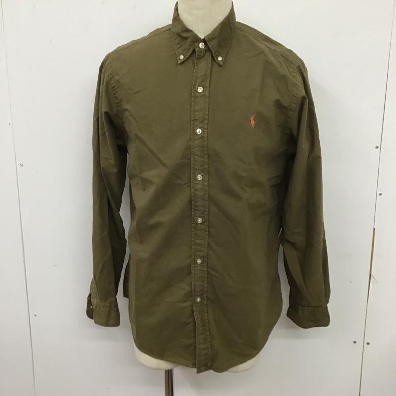 ポロラルフローレン POLO RALPH LAUREN シャツ、ブラウス 長袖 ボタンダウン コットン M ワンポイント カーキ / カーキ /  メンズ USED 古着 中古 10122989