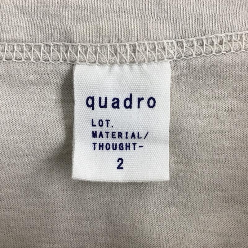 クオドロ quadro Tシャツ 長袖 2 無地 オフホワイト / オフホワイト /  メンズ USED 古着 中古 10131939