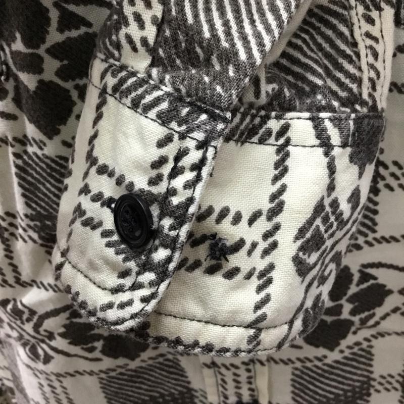 デニム アンド サプライ DENIM & SUPPLY シャツ、ブラウス 長袖 胸ポケット M 総柄 アイボリー / アイボリー / X ダークブラウン / ダークブラウン /  メンズ USED 古着 中古 10117160