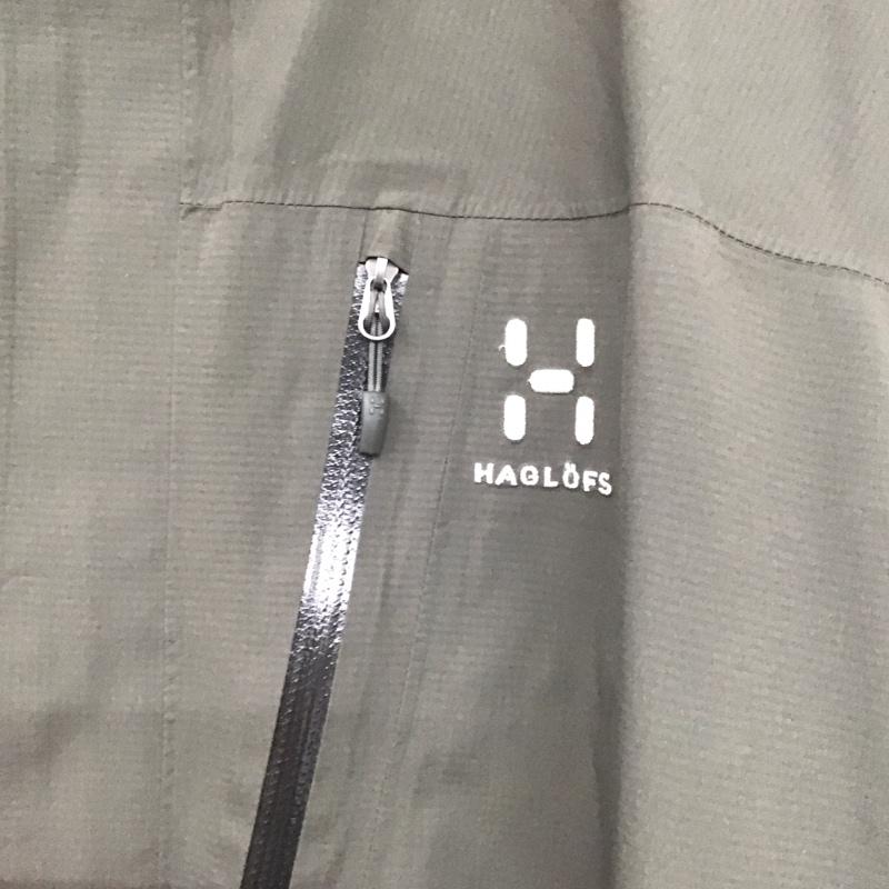 ホグロフス HAGLOFS ジャケット、上着 ジャンパー、ブルゾン ジップアップジャケット ナイロンジャケット アウター XL ロゴ、文字 カーキ / カーキ /  メンズ USED 古着 中古 10144759