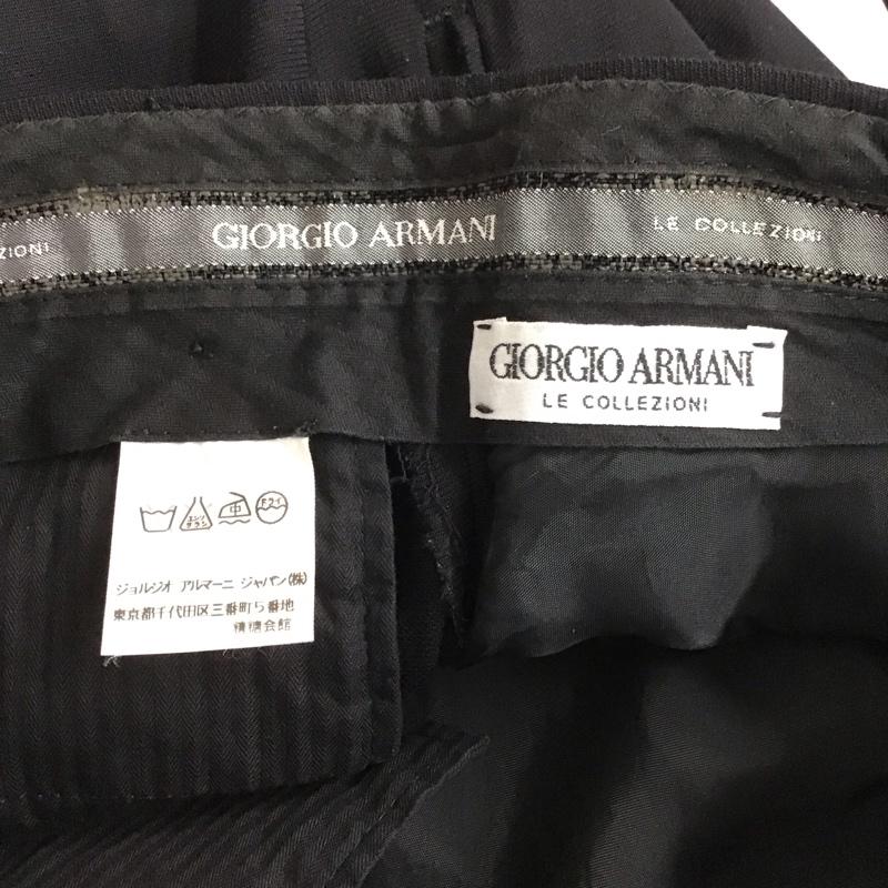 ジョルジオアルマーニ GIORGIO ARMANI パンツ スラックス スラックスパンツ ワイドパンツ カジュアルパンツ 無地 黒 / ブラック /  メンズ USED 古着 中古 10149197