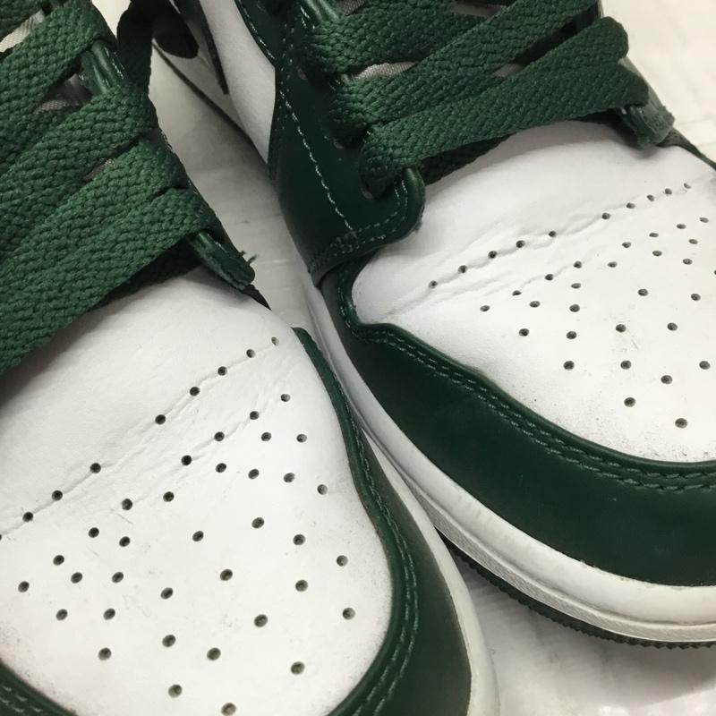 ナイキ NIKE スニーカー スニーカー 554724-371 AIR JORDAN 1 MID 26cm 26.0cm ロゴ、文字 白 / ホワイト / X 緑 / グリーン / X 黄 / イエロー /  メンズ USED 古着 中古 10108072