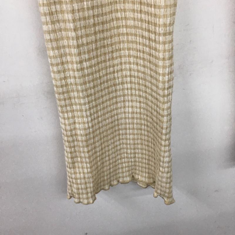 フリークスストア FREAK S STORE ボトムス ボトムス 232-3452 ワッシャーチェックイージーパンツ FREE チェック 白 / ホワイト / X ベージュ / ベージュ /  レディース USED 古着 中古 10138907
